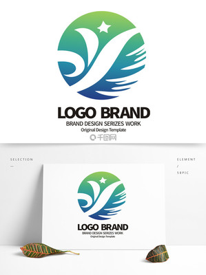 創(chuàng)意藍(lán)綠飛鳥Y字母旅游LOGO標(biāo)志設(shè)計(jì)